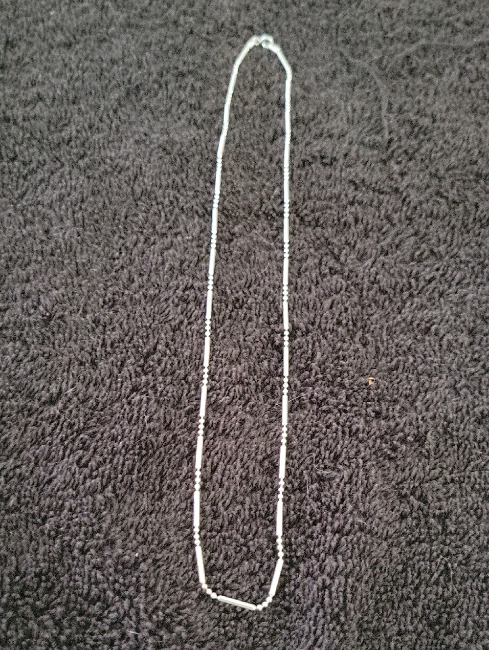 Source Unknown Sterling Silver Beaded Necklace - Delicate Bead Chain